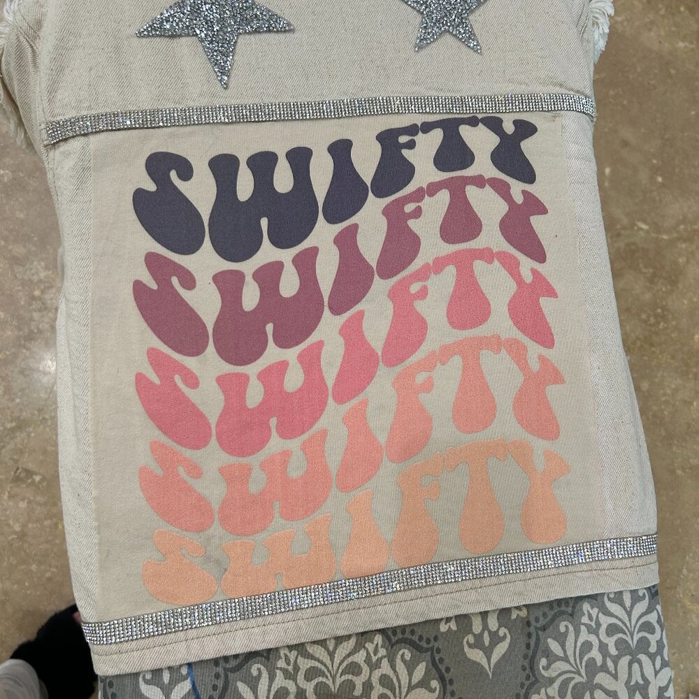 Taylor the "SWIFTY" Jacket check-out the video. Newly engaged girl!!